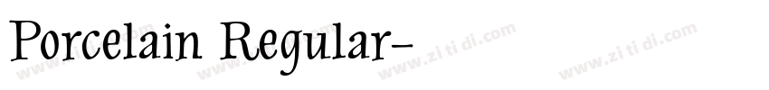 Porcelain Regular字体转换